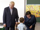 Prezident Milo Zeman navtívil v první kolní den Základní kolu v Lánech (1....