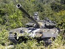 Ruský tank T-72B3 na Ukrajin