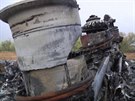 Trosky letu MH17 jsou stále na míst dopadu na Ukrajin. (9. záí 2014)