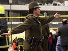 Výbuch bomby ve stanici metra v Santiago de Chile v pondlí bhem polední pauzy...