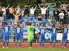 Liberetí fotbalisté slaví výhru v Ústí.