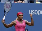 JO! Serena Williamsová zatíná pst a raduje se, na US Open prola poprvé v...