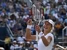 DOKÁZALA JSEM TO. Jekatrina Makarovová slaví na US Open triumf nad turnajovou...