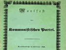 Manifest der Kommunistischen Partei, první londýnské vydání Manifestu...