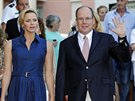 Monack kne Albert II. a jeho manelka Charlene (Monako, 1. z 2014)