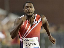 Americk sprinter Justin Gatlin vyhrl v Bruselu stovku i dvoustovku.