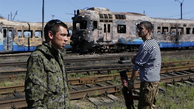Prorut separatist na rozstlenm vlaku v Ilovajsku (1. z 2014)
