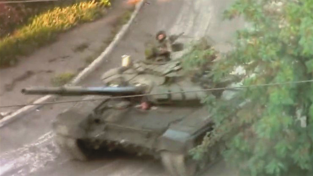 Ruský tank T-72BM na Ukrajině