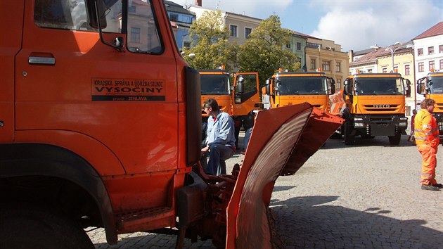 Ped pti lety Kraj Vysoina pedstavil nov sypae Iveco na jihlavskm Masarykov nmst.