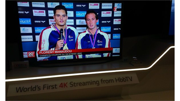 Ve spolupráci s France Télévisions pedvedlo LG první 4K streaming pes HbbTV....