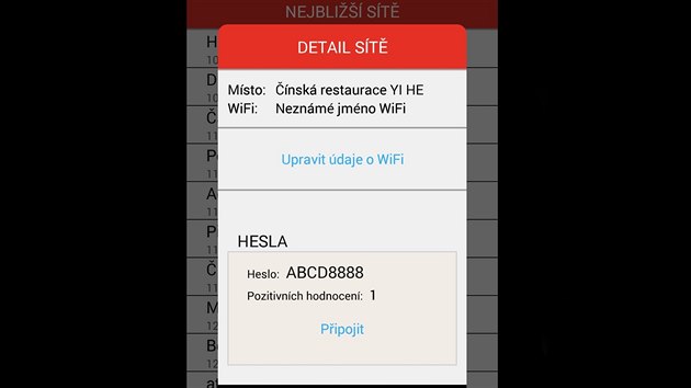Aplikace Wifi, OS Android
