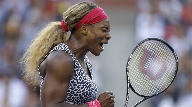 Serena Williamsov se raduje bhem finle US Open