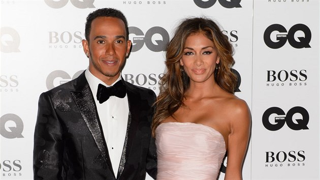 Lewis Hamilton a Nicole Scherzingerov (Londn, 2. z 2014)