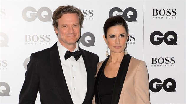 Colin Firth a jeho manželka Livia (Londýn, 2. září 2014)
