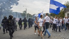 Fanouci Slovácka ped derby ve Zlín.