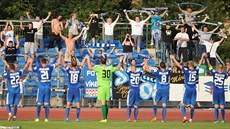 Liberečtí fotbalisté slaví výhru v Ústí.