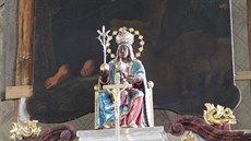 Vzácný oltá� v kostele sv. Jiljí pod hradem Bezd�z.