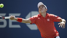 DOSÁHNE? Kei Niikori bojuje v semifinále US Open proti Novaku Djokoviovi.