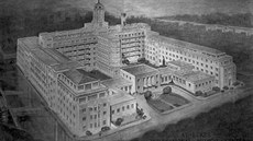Mezinárodní nemocnice sv. Lukáe v Cukidi (akvarel, repro St. Lukes...