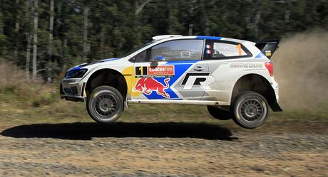 Sebastien Ogier v prbhu první etapy Australské rallye.