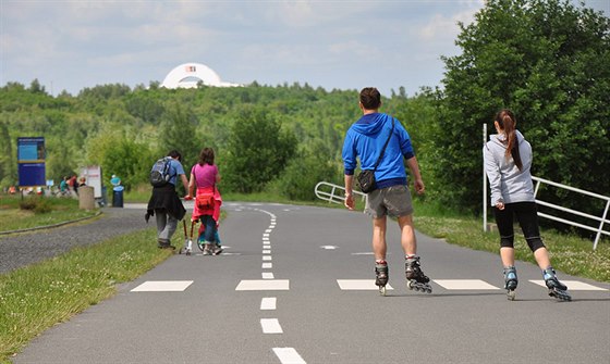 Beh mostecké vodní nádre Matylda lemuje 4,12 km dlouhý okruh vhodný pro...