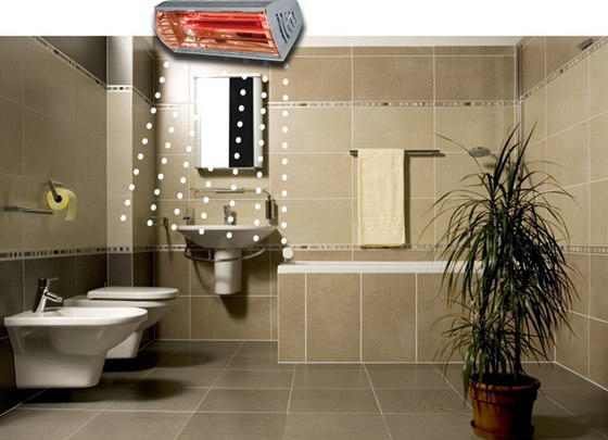 Pro vtí koupelny se doporuuje píkon sálavých topidel 1500 a 2000 W.  