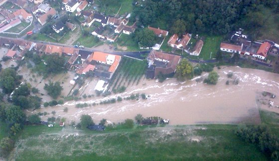 Rozvodnná Jeviovka v nedli 14. záí ve Výrovicích