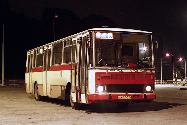 Úplně první pražská Karosa B731 ev. č. 3201 v Hlubočepích 3. 8. 1987