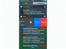iOS 8 - na notifikace lze v Notifikaním centru jednodue reagovat.