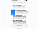 iOS 8 - vylepená práce s náhledy e-mail.