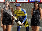 GEJZÍR TSTÍ. Alberto Contador slaví po vítzství ve 20. etap Vuelty.