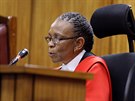 Soudkyn Thokozile Masipaová bhem tení verdiktu v kauze Pistorius (11. záí)