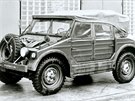 Vojenský obojivelný speciál  597 Jagdwagen, který chtla automobilka nabídnout...