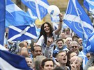 Glasgowtí aktivisté v pedveer referenda o skotské nezávislosti (17. záí...