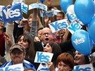 Glasgowtí aktivisté v pedveer referenda o skotské nezávislosti (17. záí...