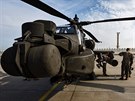 Cviení v Námti se vbec poprvé zúastnily americké bitevní vrtulníky AH-64...