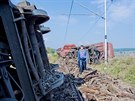 Nákladní vlak pln naloený uhlím vykolejil u Pevýova na Královéhradecku....