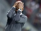 ALE NE! Pep Guardiola, trenér Bayernu Mnichov, reaguje pi utkání s