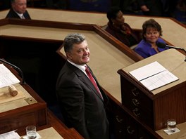 Ukrajinsk prezident Petro Poroenko v americkm Kongresu (18. z 2014)