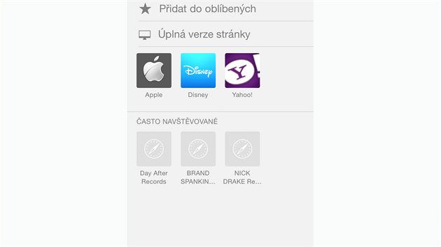 iOS 8 - v prohlei si lze nyn vybrat, zda chcete pln zobrazen strnky.