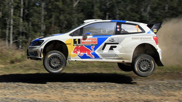 Sebastien Ogier v prbhu první etapy Australské rallye.