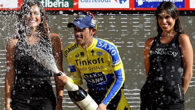 GEJZR TST. Alberto Contador slav po vtzstv ve 20. etap Vuelty.
