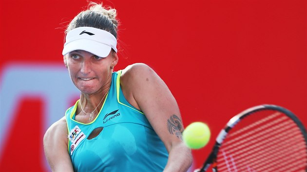 Karolína Plí�ková na turnaji v Hongkongu.