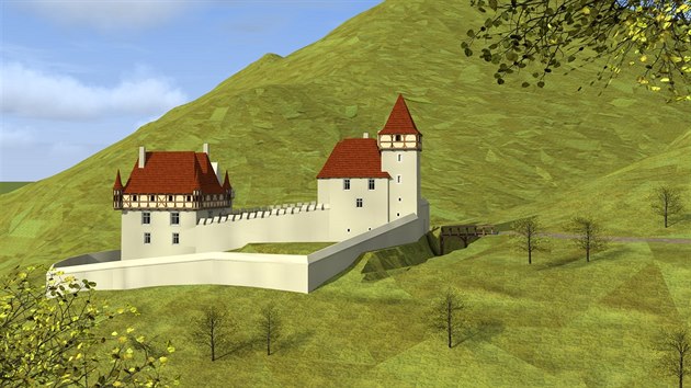 Takto vypadal hrad Jezeří, než ho majitelé přestavěli na zámek.