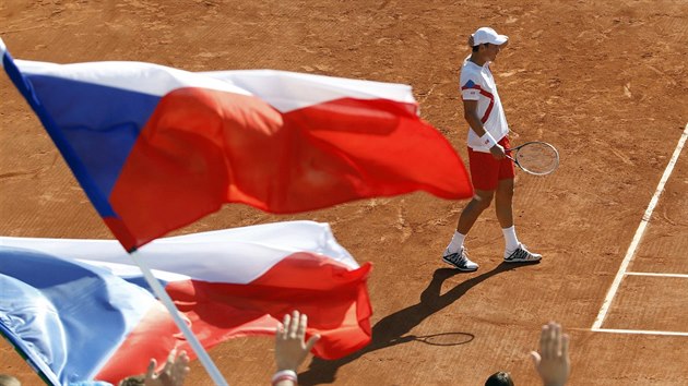 eskmu tenistovi Tomi Berdychovi se v vodn dvouhe semifinle Davis Cupu proti Gasquetovi neda.