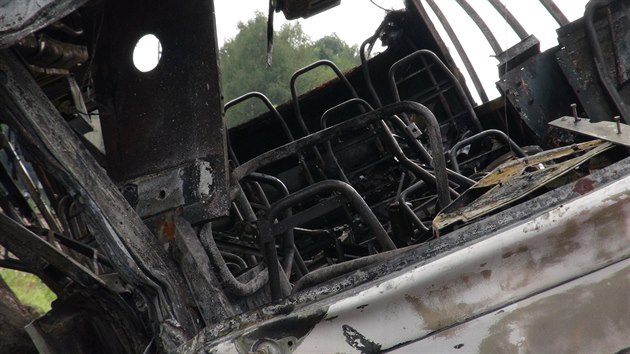 Při nehodě autobusu u Plané nad Lužnicí zahynuli dva lidé. Řidič a jedna z cestujících. (10. září 2014)