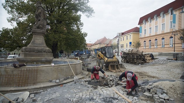 Oprava Masarykova nmst v Uherskm Brod.