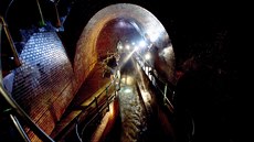 Takzvaná shybka pod �echovým  mostem v Praze je prvním propojením kanaliza�ních...