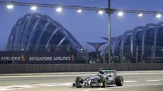 Nico Rosberg v tréninku na Velkou cenu Singapuru.