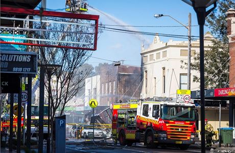 Výbuch na sydneyském pedmstí Rozelle si vyádal ti ivoty (4. záí 2014)